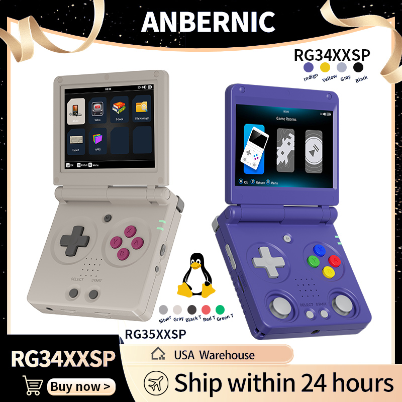 Retro Gaming Realm - Anbernic RG34XXSP RG35XXSP Flip Console de