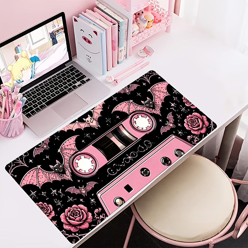 Mouse Gaming Retro - Mouse Pad Grande Retrô Rosa com