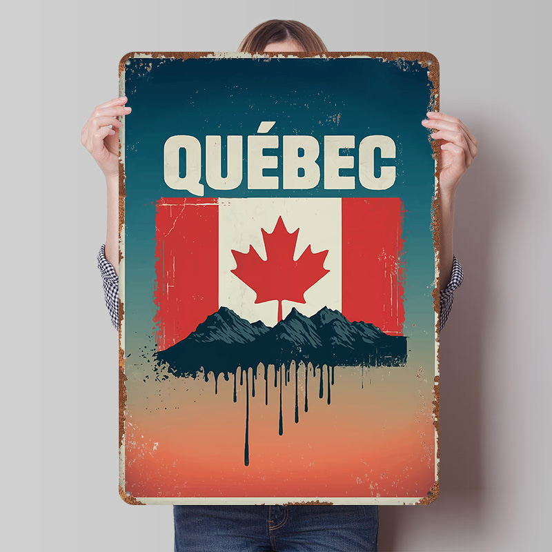 Retro Gaming Quebec - Pôster Impresso de Viagem ao Quebeque,