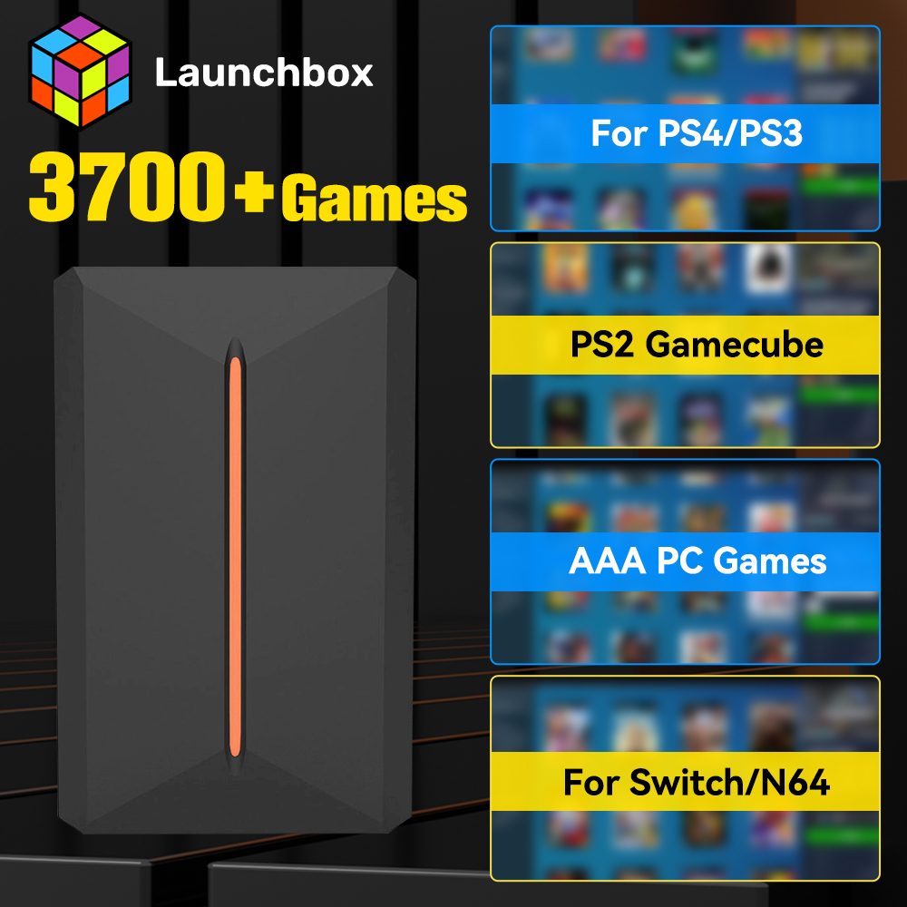 Retro Gaming Ps2 - Launchbox 500gb disco rígido de jogo
