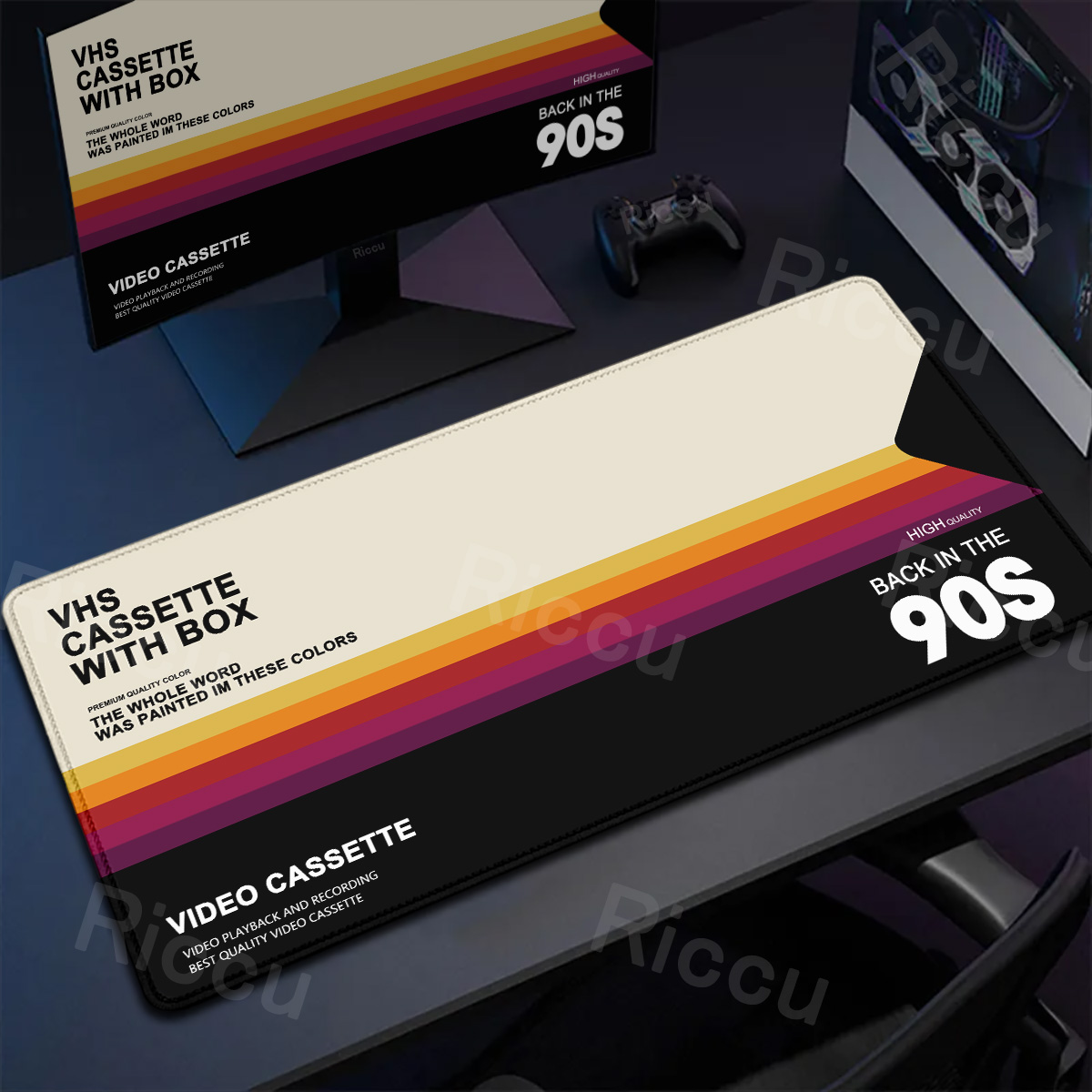 Mouse Gaming Retro - Retro estilo vhs mouse pad xxl