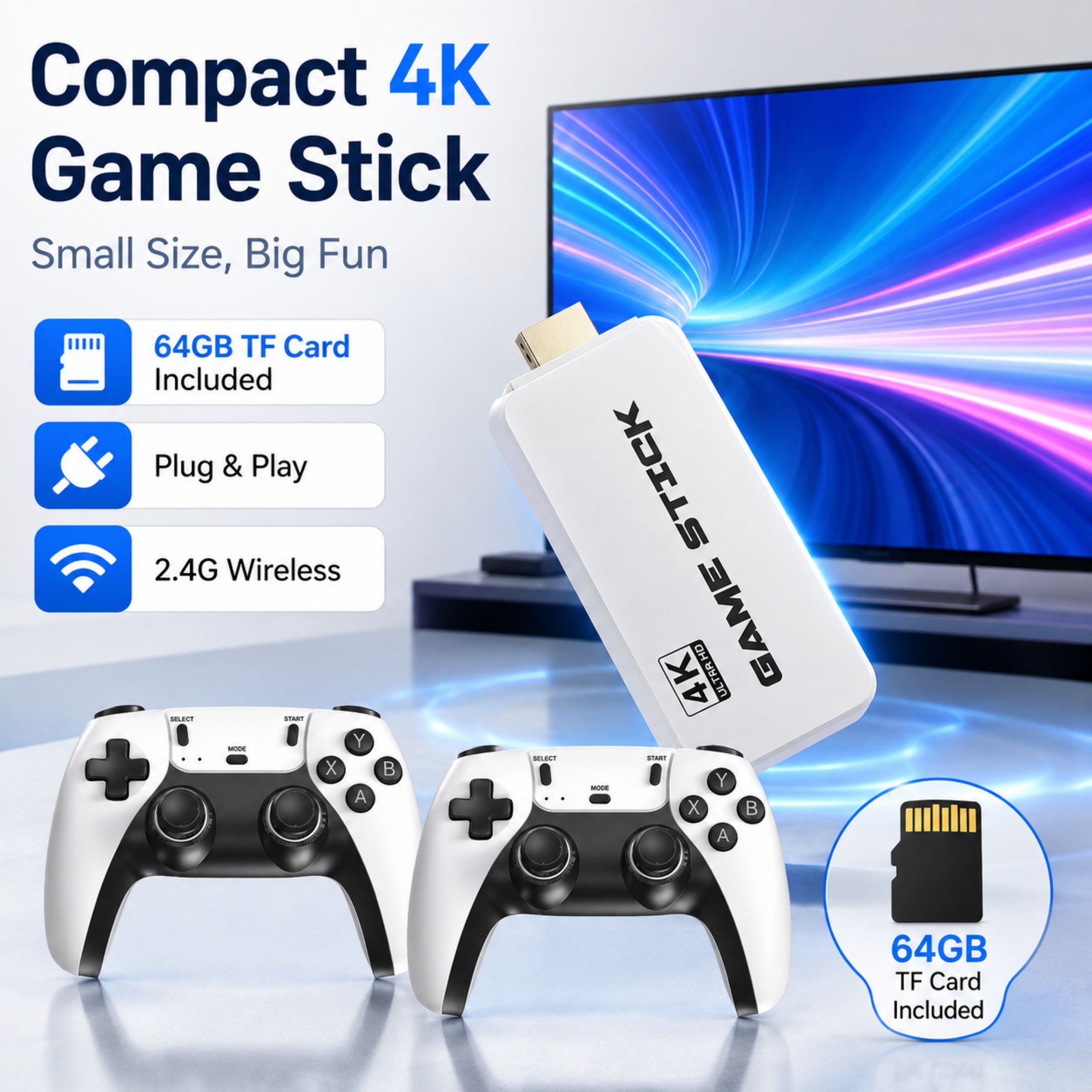 Retro Gaming Emulator Console - Console de Jogos Retrô Game Stick