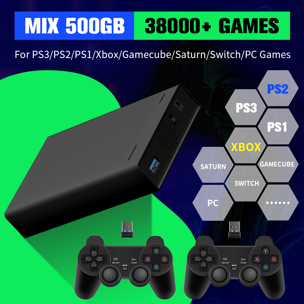 Retro Gaming Ps2 - Disco rígido de jogos de 500G