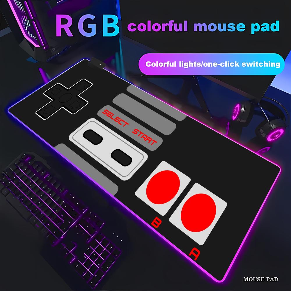 Mouse Gaming Retro - Mouse Pad Grande RGB para Jogos
