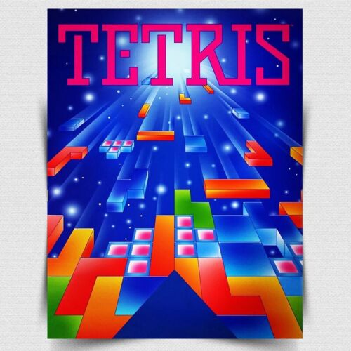 Gaming Retro Arcade - TETRIS METAL SIGN PLAQUE - Pôster