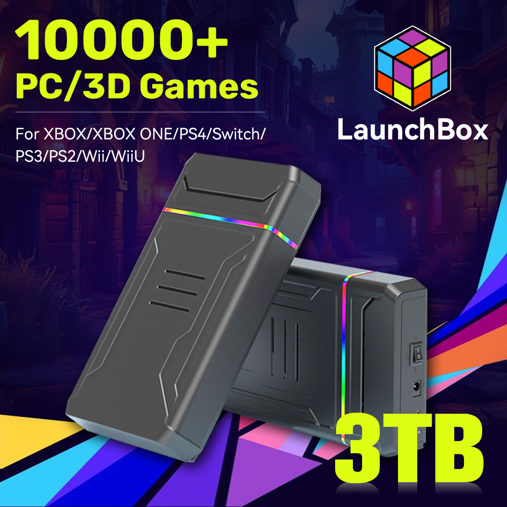 Retro Gaming Ps2 - JMachen Launchbox 3TB Gaming HDD Console