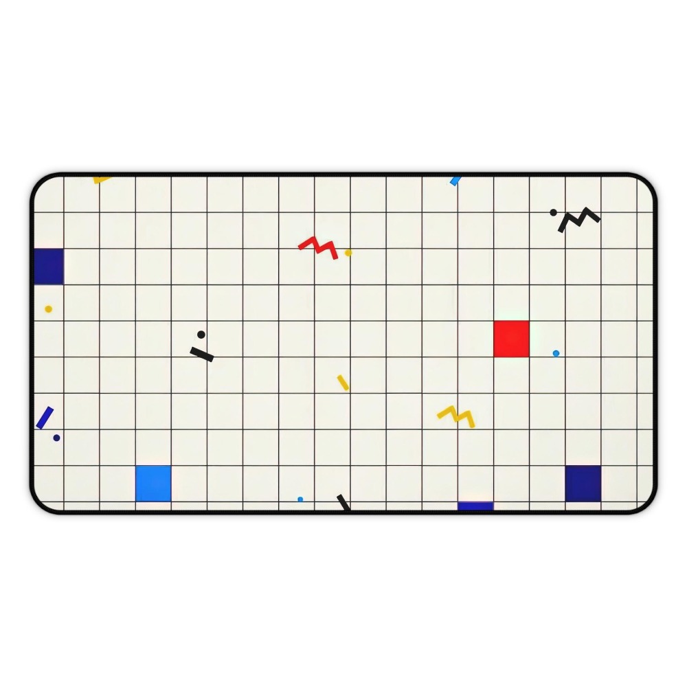 Mouse Gaming Retro - Tapete de Mesa Geométrico Retrô com