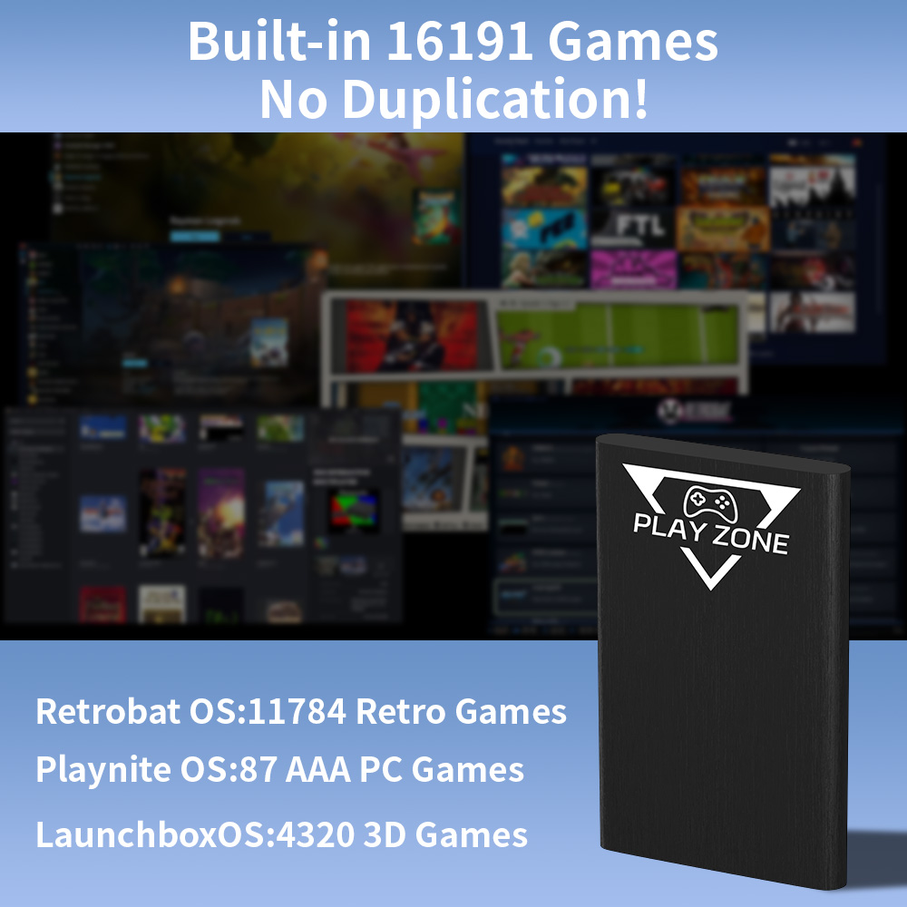 Play Zone 1TB HDD Portátil par - Retro Gaming Realm avaliação e preço