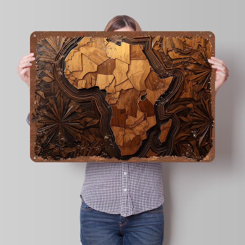Mapa da África escultura em ma - Retro Poster Gaming avaliação e preço