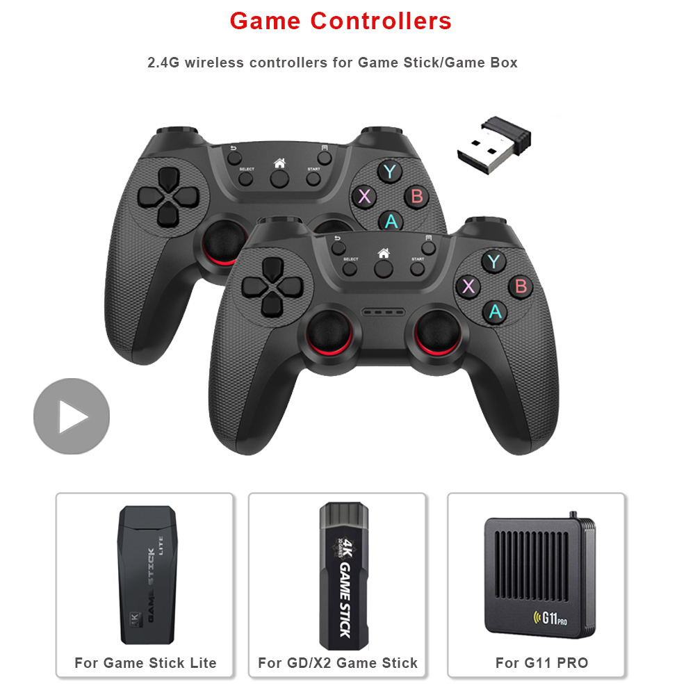 Gamepad sem fio controle de jo - Retro Gaming Tv Box avaliação e preço