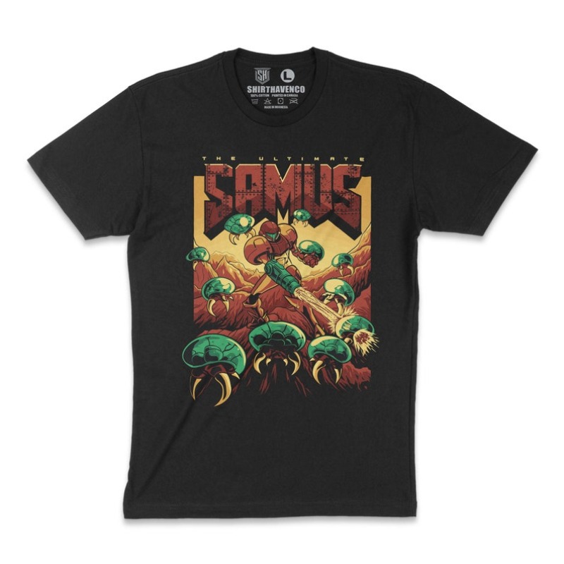 00012760 # Camiseta A-Samus Ar - Gaming Retro Arcade avaliação e preço